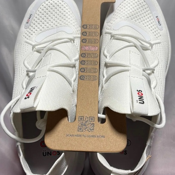 UNOS by SZ Adult Sneakers - White M 8.0-9.0/W 9.5-10.5: Lace up, Breathable - Picture 3 of 8
